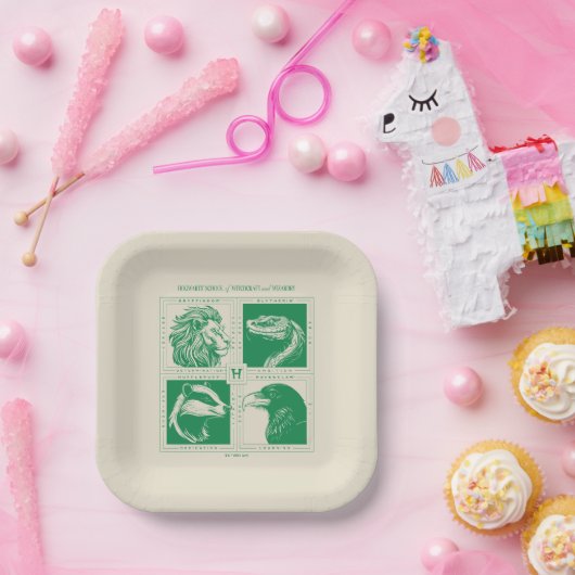 HOGWARTS™ Huisdieren Grid Papieren Bordje (Feest)