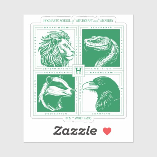 HOGWARTS™ Huisdieren Grid Sticker (Vel)