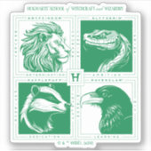 HOGWARTS™ Huisdieren Grid Sticker (Voorkant)