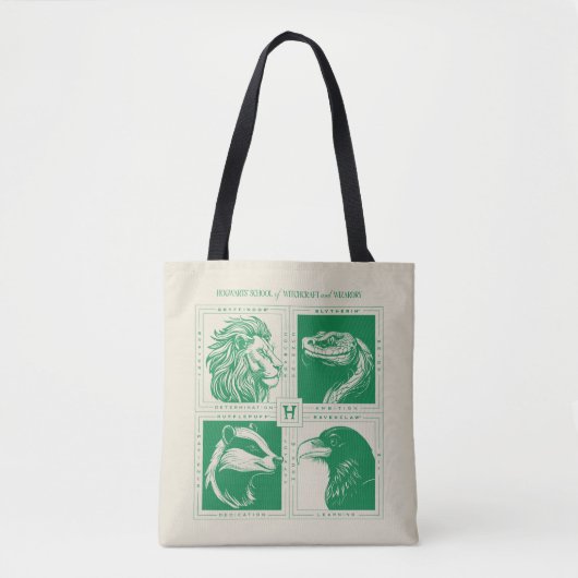 HOGWARTS™ Huisdieren Grid Tote Bag (Voorkant)