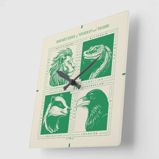 HOGWARTS™ Huisdieren Grid Vierkante Klok (Hoek)