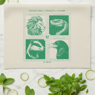 HOGWARTS™ Huisdieren Raster Theedoek