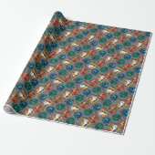 HOGWARTS™ Huizen Arcering Patroon Cadeaupapier (Uitgerold)