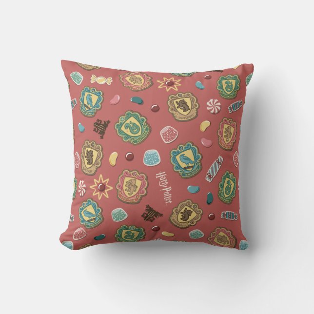 HOGWARTS™ Huizen Kerstkoek Patroon Kussen (Voorkant)