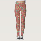 HOGWARTS™ Huizen Kerstkoek Patroon Leggings (Voorkant)