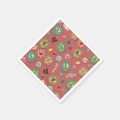 HOGWARTS™ Huizen Kerstkoek Patroon Servet (Hoek)