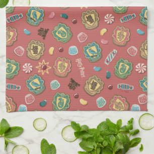 HOGWARTS™ Huizen Kerstkoek Patroon Theedoek