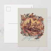 HOGWARTS™ KASTEEL Bloemengrafiek Briefkaart (Voorkant / Achterkant)