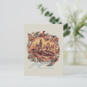 HOGWARTS™ KASTEEL Bloemengrafiek Briefkaart (Staand voorkant)