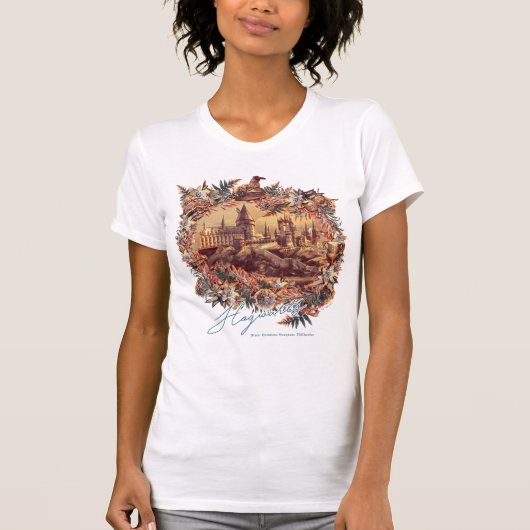 HOGWARTS™ KASTEEL Bloemengrafiek T-shirt (Voorkant)