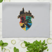 HOGWARTS™ Kasteel Crest Huis Trots Badge Theedoek (Gevouwen)