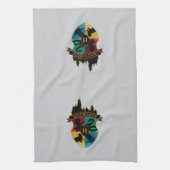 HOGWARTS™ Kasteel Crest Huis Trots Badge Theedoek (Verticaal)