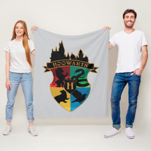 HOGWARTS™ Kasteel Huis Wapen Badge Fleece Deken