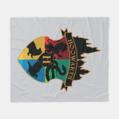 HOGWARTS™ Kasteel Huis Wapen Badge Fleece Deken (Voorkant (Horizontaal))