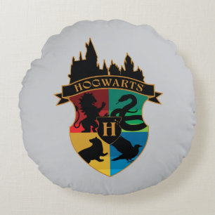 HOGWARTS™ Kasteel Huis Wapen Badge Rond Kussen