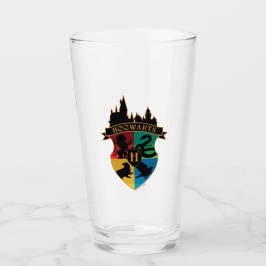 HOGWARTS™ Kasteel Huis Wapenschild Badge Glas (Voorkant)