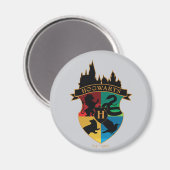 HOGWARTS™ Kasteel Huisstolz Badge Magneet (Voorkant / Achterkant)