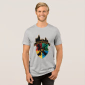 HOGWARTS™ Kasteel Huisstolz Badge Tri-Blend Shirt (Voorkant volledig)