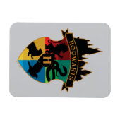 HOGWARTS™ Kasteel Huizen Wapen Badge Magneet (Horizontaal)