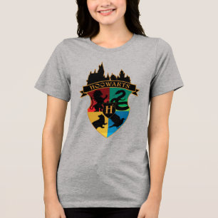 HOGWARTS™ Kasteel Huizen Wapen Badge Tri-Blend Shirt