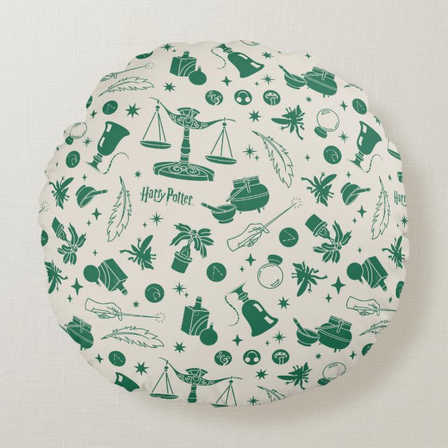 HOGWARTS™-klassenclubpatroon Rond Kussen (Voorkant)