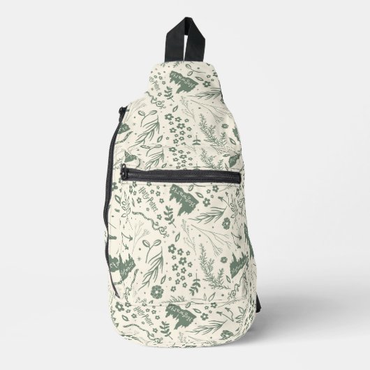 HOGWARTS™ Kruidenleer Magisch Patroon Sling Bag (Voorkant)