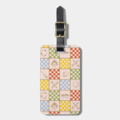 HOGWARTS™ QUIDDITCH™ Team Checker Patroon Bagagelabel (Voorkant verticaal)