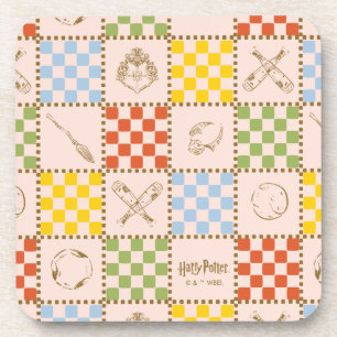 HOGWARTS™ QUIDDITCH™ Team Checker Patroon Bier Onderzetter