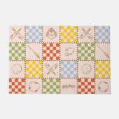 HOGWARTS™ QUIDDITCH™ Team Checker Patroon Deurmat (Voorkant)