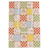 HOGWARTS™ QUIDDITCH™ Team Checker Patroon Medium Cadeauzakje (Achterkant)