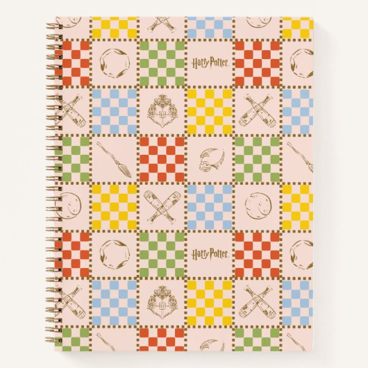 HOGWARTS™ QUIDDITCH™ Team Checker Patroon Notitieboek (Voorkant)