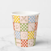 HOGWARTS™ QUIDDITCH™ Team Checker Patroon Papieren Bekers (Voorkant)