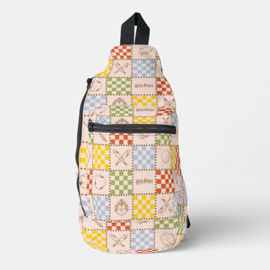 HOGWARTS™ QUIDDITCH™ Team Checker Patroon Sling Bag (Voorkant)