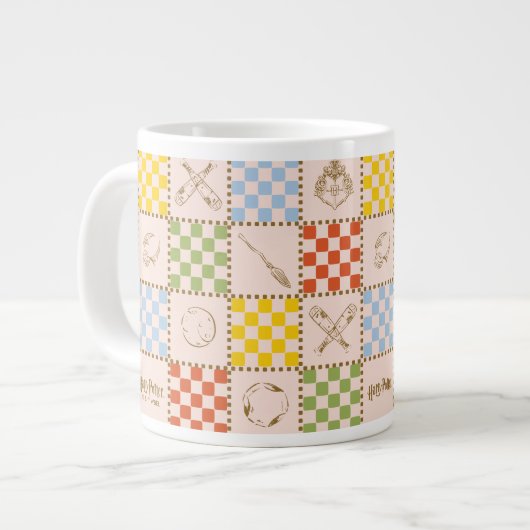 HOGWARTS™ QUIDDITCH™ Team Checker Pattern Grote Koffiekop (Links)