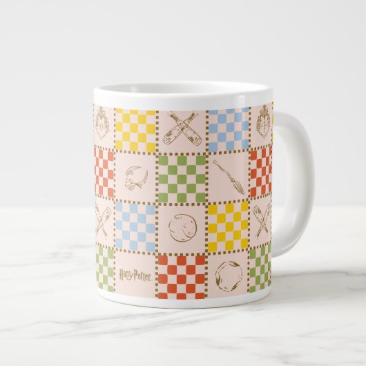 HOGWARTS™ QUIDDITCH™ Team Checker Pattern Grote Koffiekop (Voorkant rechts)