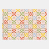 HOGWARTS™ QUIDDITCH™ Team Checker Pattern Inpakpapier Vel (Voorkant 3)