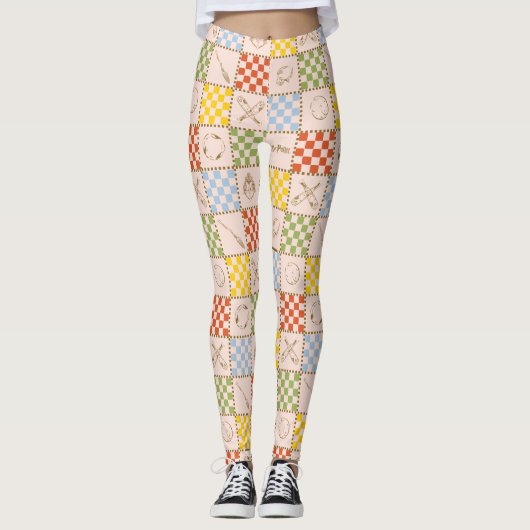 HOGWARTS™ QUIDDITCH™ Team Checker Pattern Leggings (Voorkant)