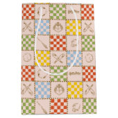 HOGWARTS™ QUIDDITCH™ Team Checker Pattern Medium Cadeauzakje (Voorkant)