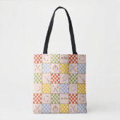 HOGWARTS™ QUIDDITCH™ Team Checker Pattern Tote Bag (Voorkant)