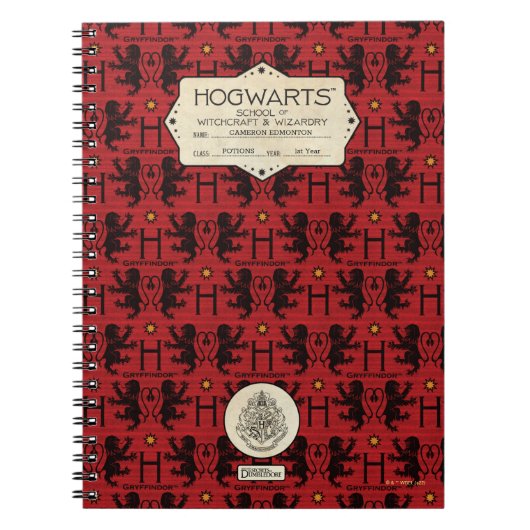 HOGWARTS™ School GRYFFINDOR™ Klasse Notitieboek (Voorkant)