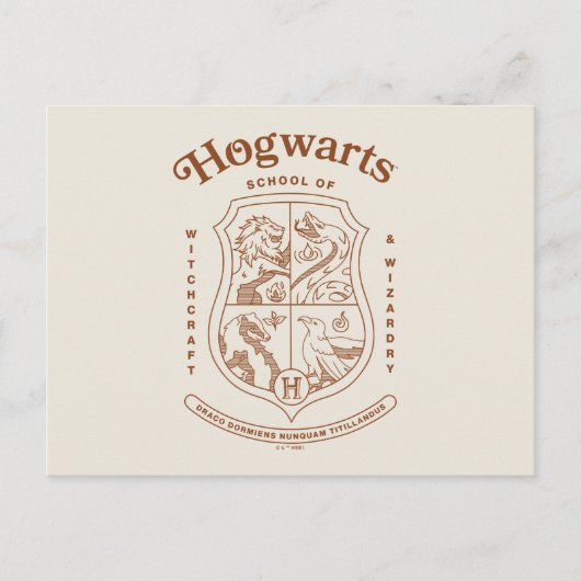 HOGWARTS™ School of Witchcraft and Wizardry Wapen Briefkaart (Voorkant)