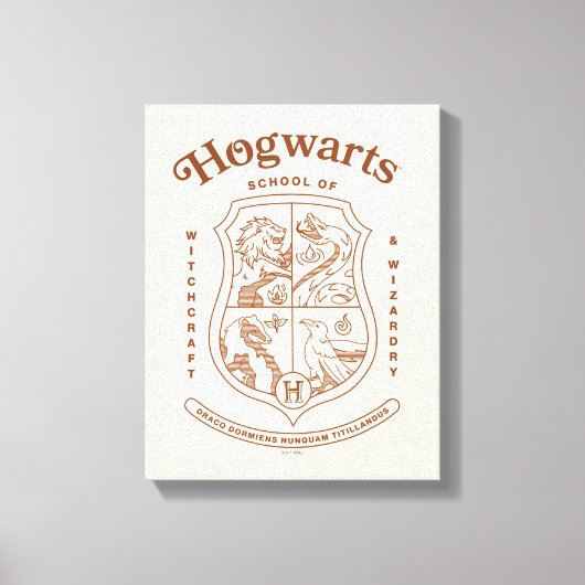 HOGWARTS™ School of Witchcraft and Wizardry Wapen Canvas Afdruk (Voorkant)