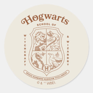 HOGWARTS™ School of Witchcraft and Wizardry Wapen Ronde Sticker
