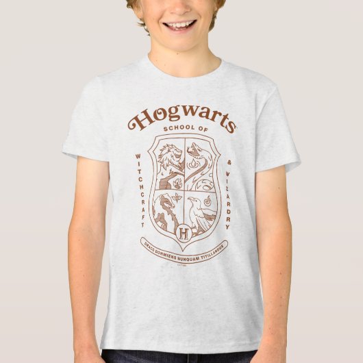 HOGWARTS™ School of Witchcraft and Wizardry Wapen Tri-Blend Shirt (Voorkant)