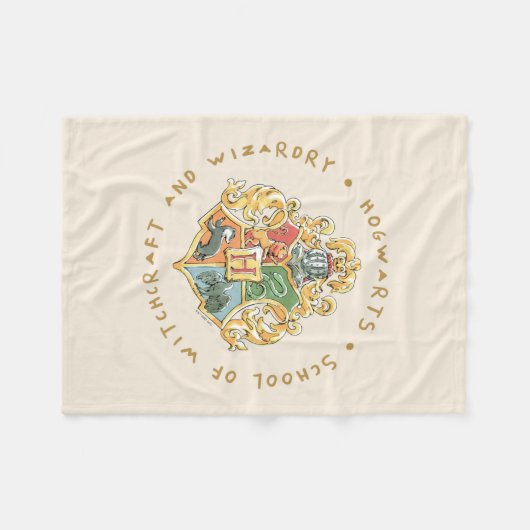 HOGWARTS™ School of Witchcraft and Wizardware Fleece Deken (Voorkant (Horizontaal))