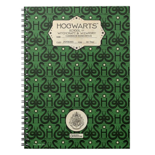 HOGWARTS™ School SLYTHERIN™ Class Notitieboek (Voorkant)
