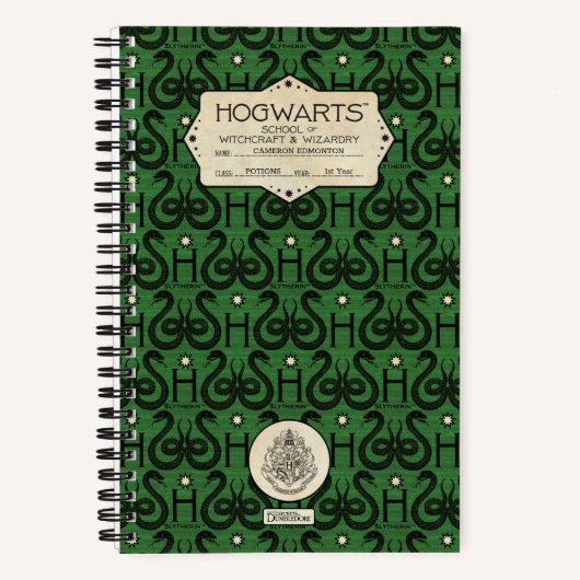 HOGWARTS™ School SLYTHERIN™ Class Notitieboek (Voorkant)