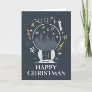 HOGWARTS™ Sneeuwbol Grafisch Feestdagen Kaart