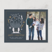 HOGWARTS™ Sneeuwbol | Prettig Kerstfeest Feestdagenkaart (Voorkant)