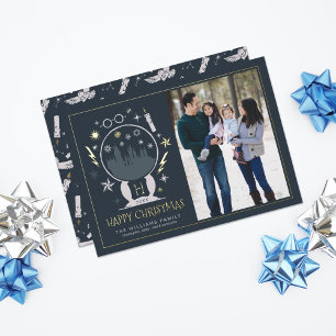 HOGWARTS™ Sneeuwbol Prettig Kerstmis Folie Uitnodiging